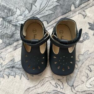 Baby Steps Blue Walker Shoes with Strap and Cutouts